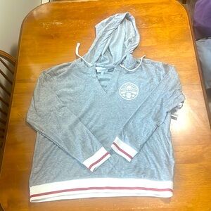 Terry • Hooded • V-Neck • Sweatshirt